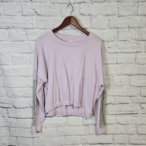 Victoria's Secret Purple Boxy Long Sleeve Sweatshirt